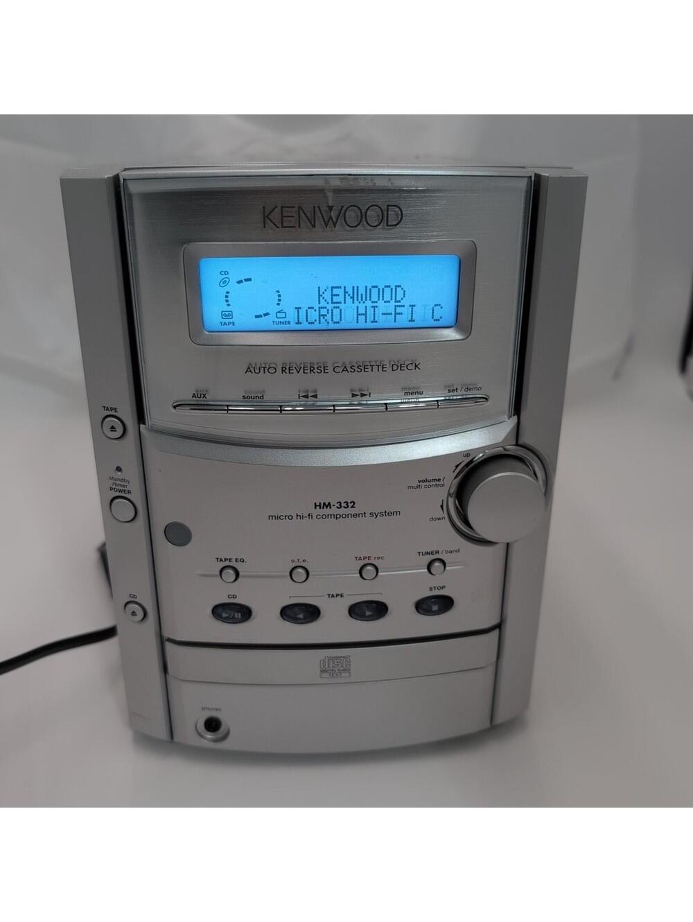 Kenwood RXD-M32 HM-332 Micro Hi-Fi Stereo System CD Cassette Receiver No Speaker